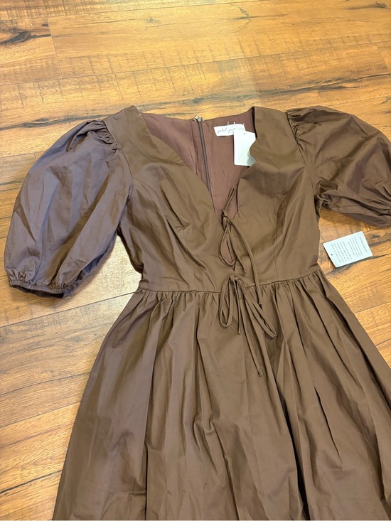 Petal & Pup Dresses & Skirts - Petal & Pup Karla Maxi Dress Bitter Chocolate Brown Puff Sleeve Cotton Size 4